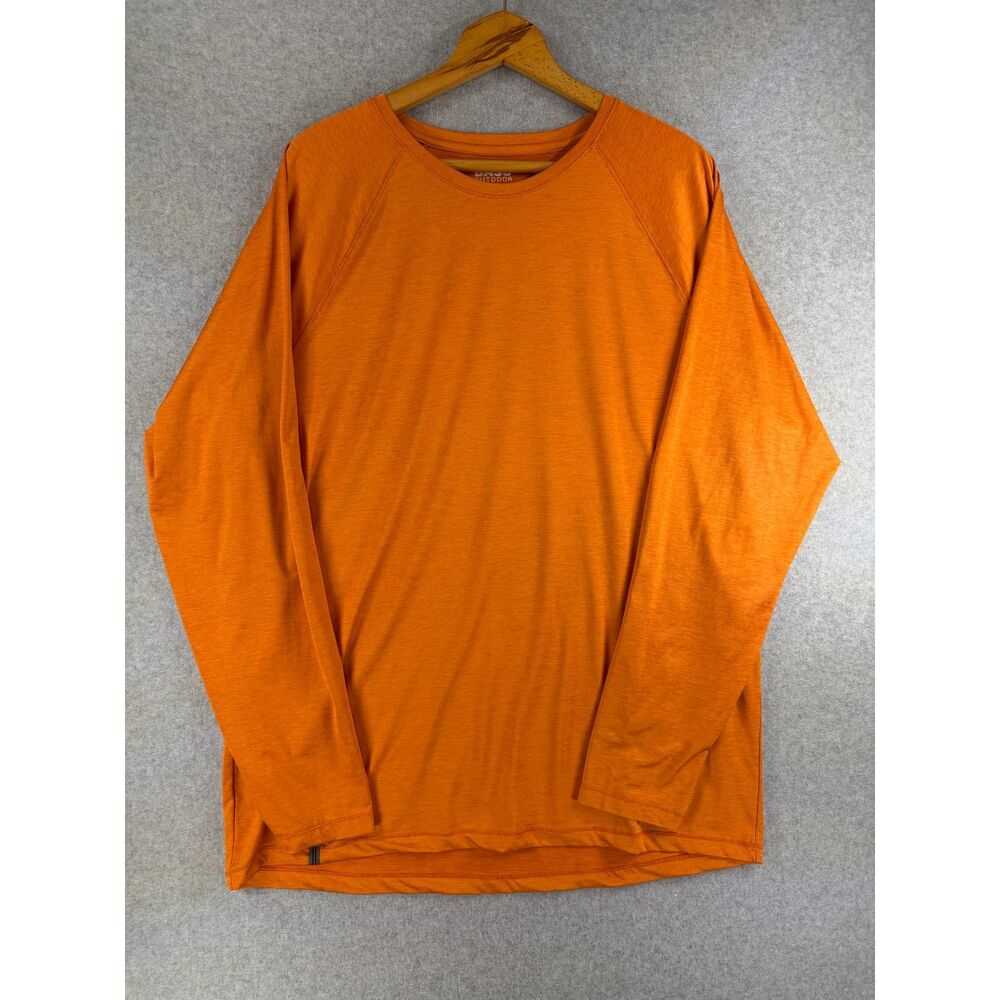 Bass Outdoor Men’s XXL Orange Performance Long Sleeve Shirt 3695